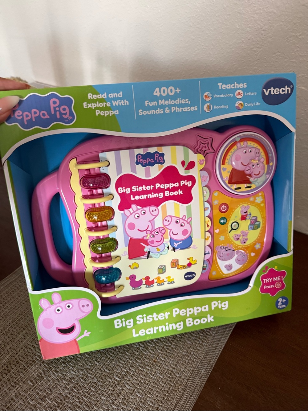 Hasbro Peppa Pig Big Sister Learning Book - Pink, Yellow, Blue, Green